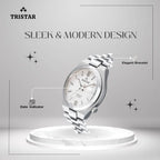 Tristar NJ31WMSSM02 Automatic White Dial Stainless Steel Men's Watch
