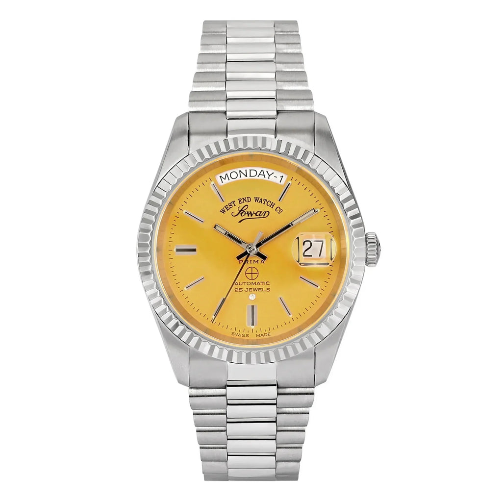 West End The Classics Automatic 6828.10.3338B Yellow Dial Stainless Steel Unisex Watch