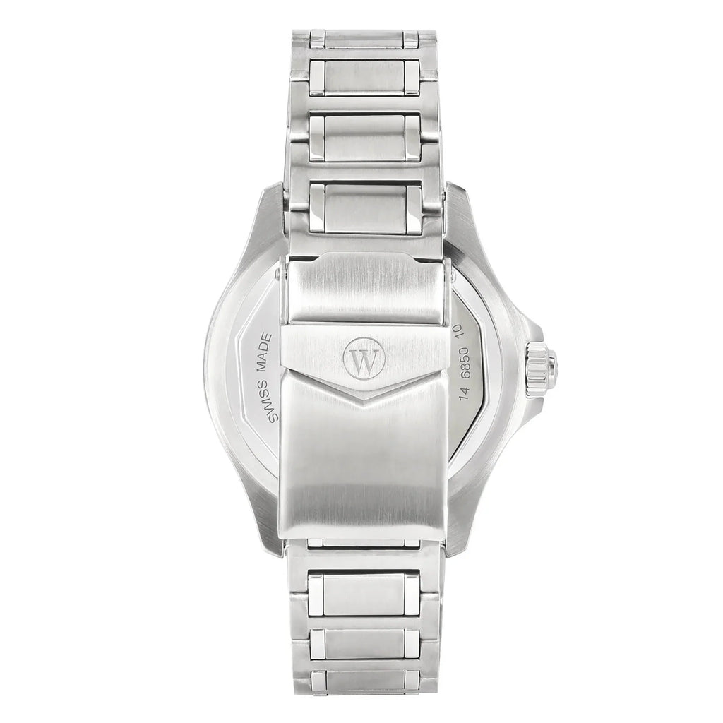 West End Impermeable Automatic Diver 6850.10.3333N-ALB Black Dial Stainless Steel Men's Watch