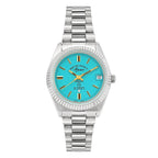 West End The Classics Automatic 6858.10.3337Y Turquoise Dial & Stainless Steel Women's Watch