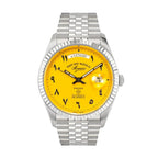 West End The Classics XL Automatic 6868.10.3378 Yellow Dial with Eastern Arabic Markers Stainless Steel Men's Watch