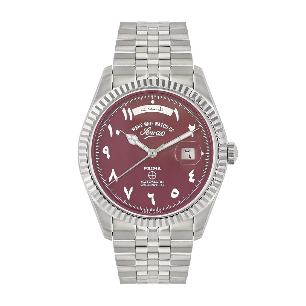 West End The Classics XL Automatic 6868.10.H-MAROON Maroon Dial Stainless Steel Men's Watch