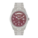 West End The Classics XL Automatic 6868.10.H-MAROON Maroon Dial Stainless Steel Men's Watch